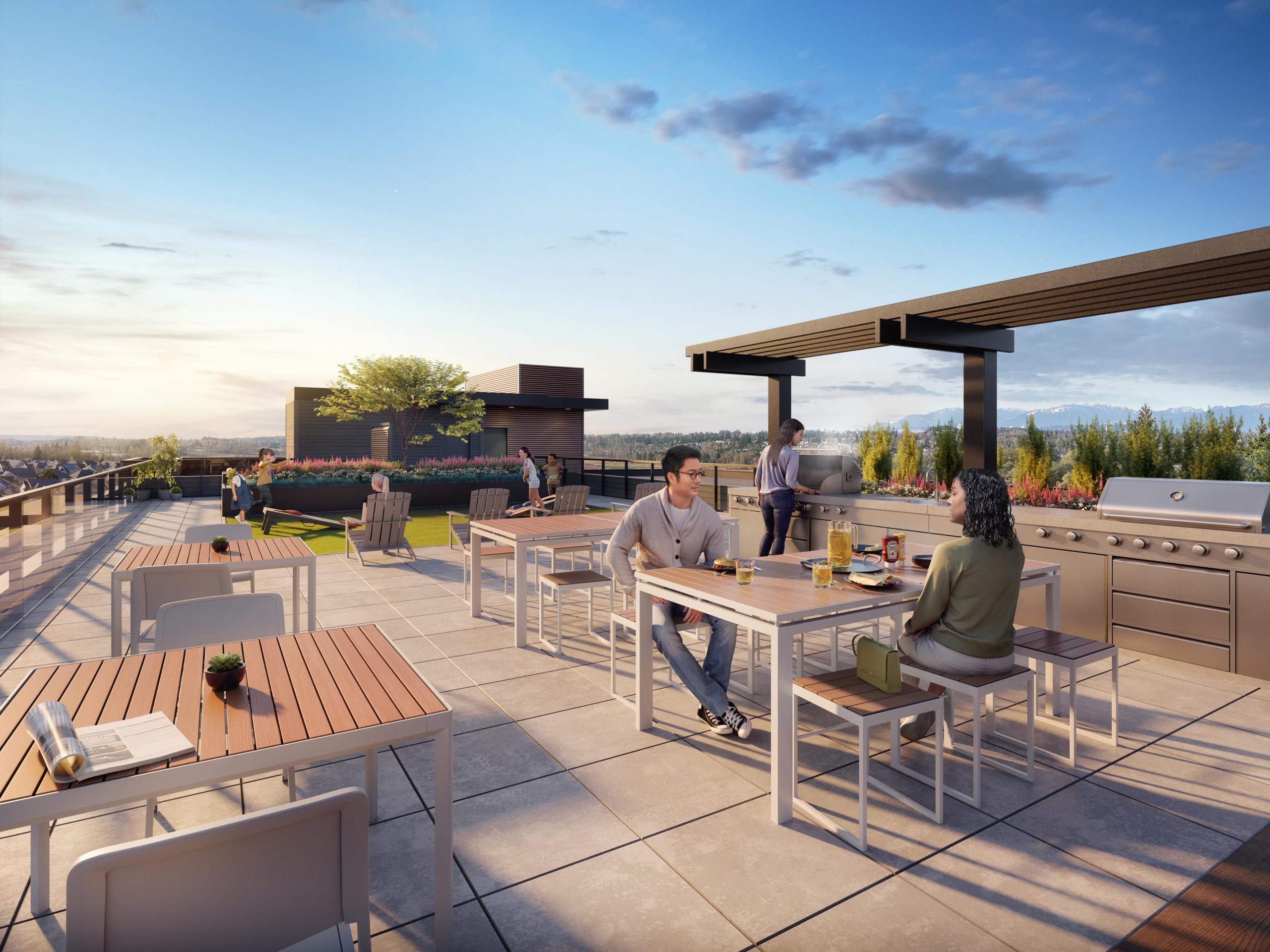 Built-in BBQ on the Rooftop