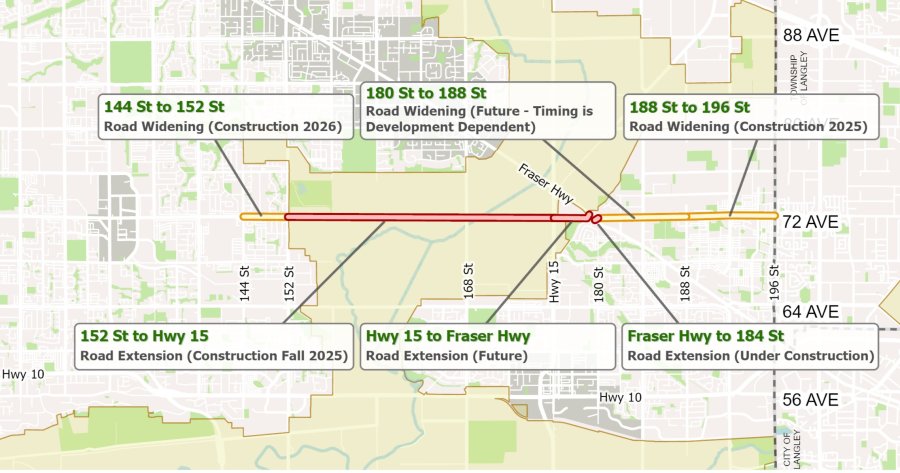 72nd Avenue Extension in Surrey, BC