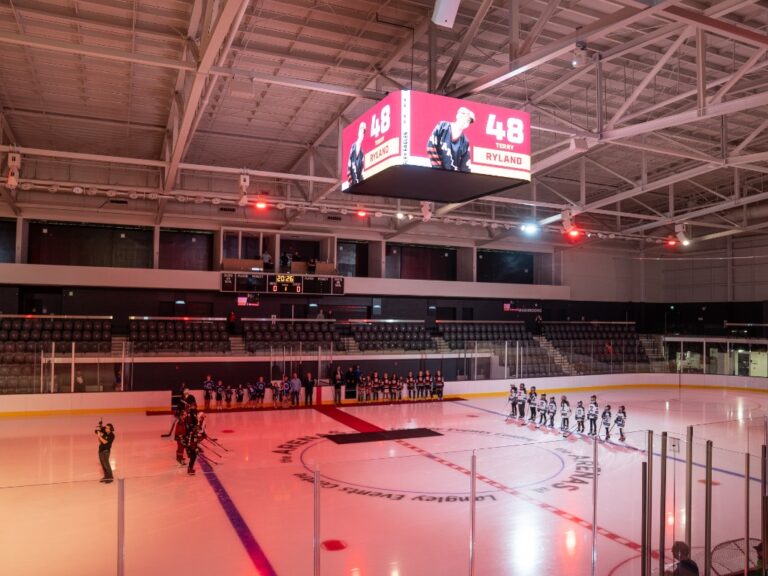 Feature ice arena at the ARENAS at Langley Events Centre during the opening celebration