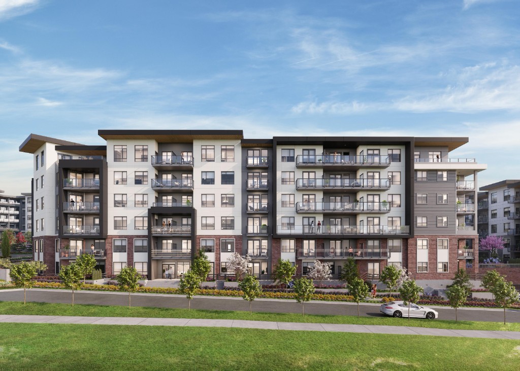 Exterior rendering of Eden condominiums in Willoughby, Langley