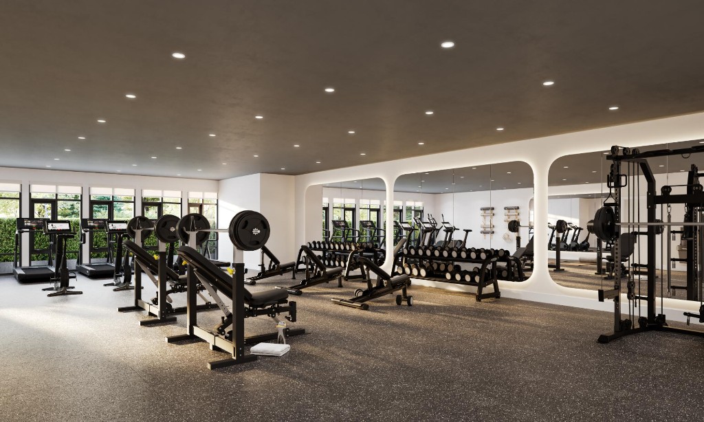 Resident fitness centre at Clayton Crest, shared by Atlin and Bute in West Clayton, Surrey